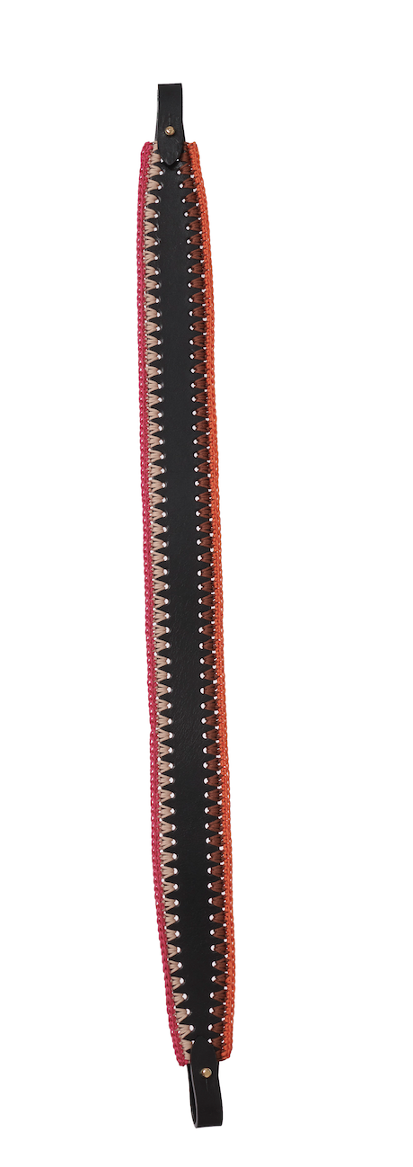 Crochet Strap Leather - black mix