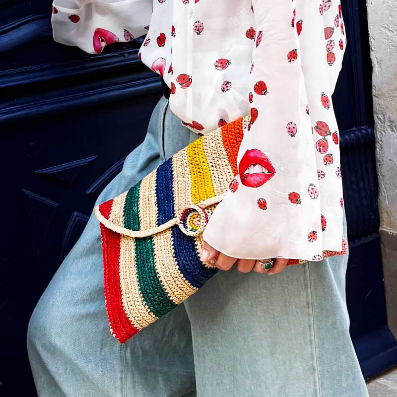 Raffia Clutch 'Lido'