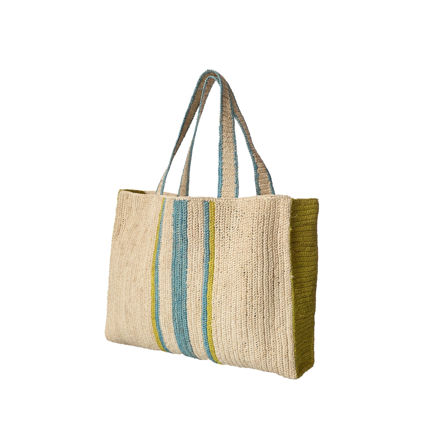 Raffia Bag Weekender 'Biarritz Pool'
