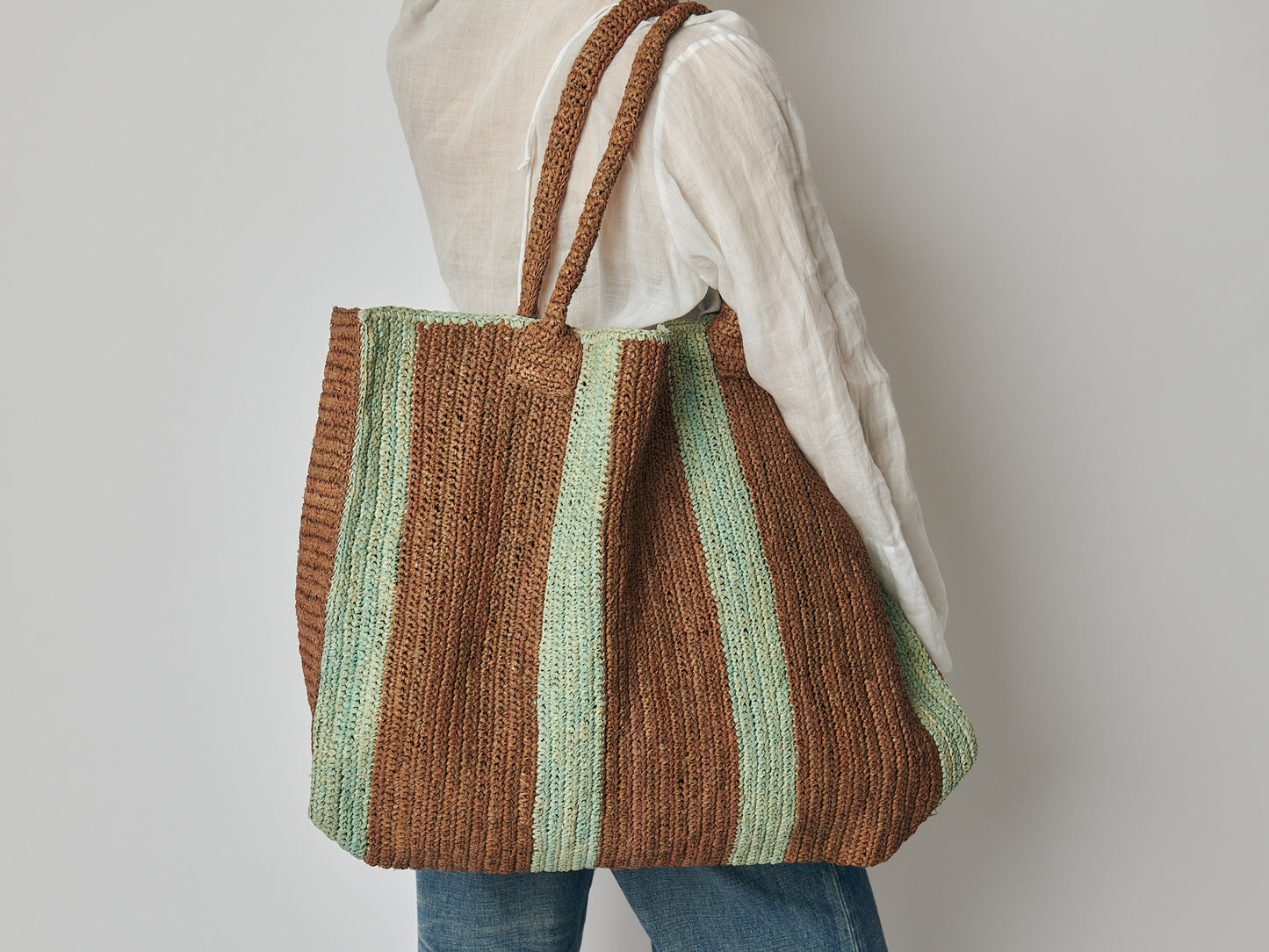 Raffia Bag Weekender sugar-sky