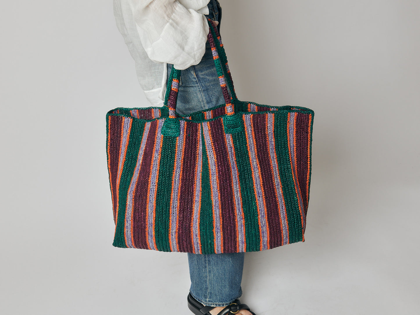 Raffia Bag Weekender Roadtrip jungle mix