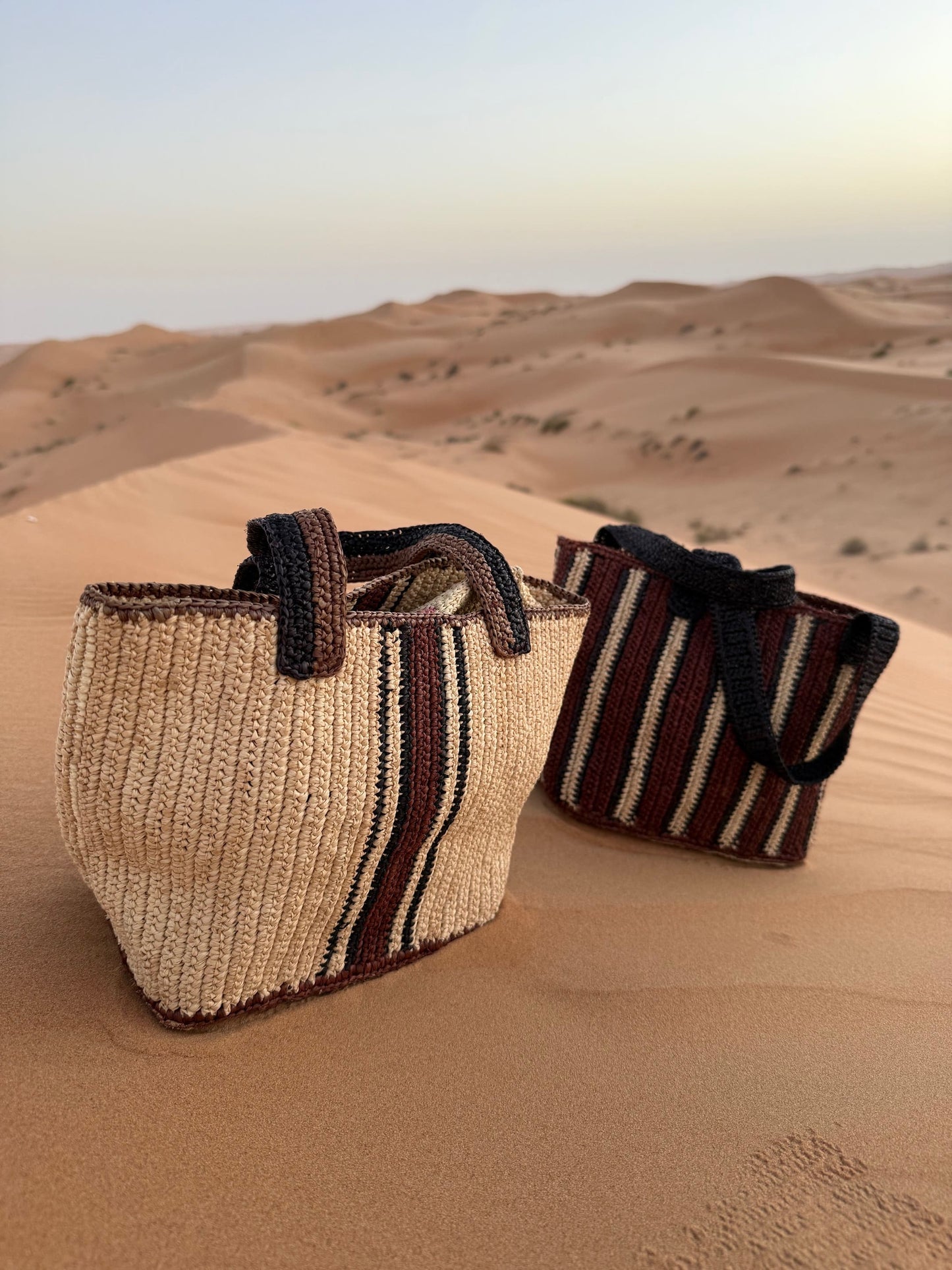 Raffia Bag 'La Piccola' - cookie