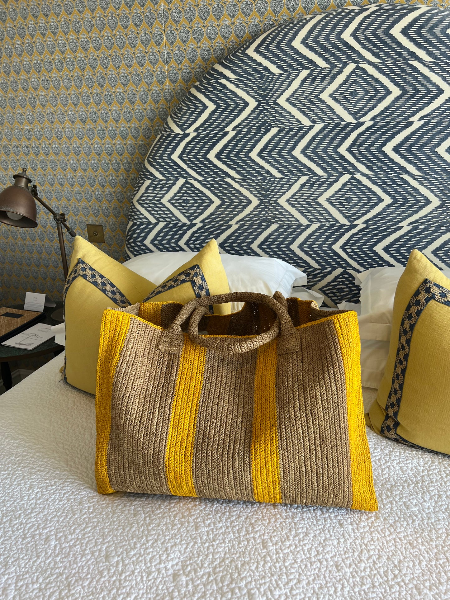 Raffia Bag Little Sister sand- sunshine