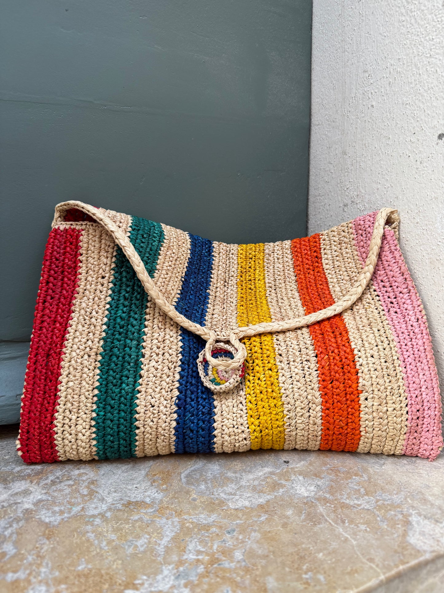 Raffia Clutch 'Lido'