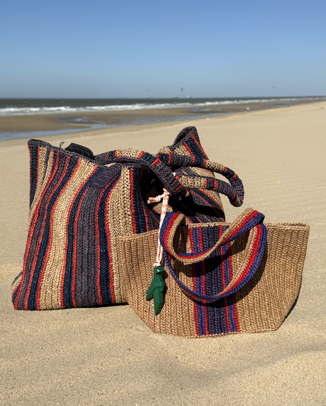 Raffia Bag Little Sister 'Denim Days'