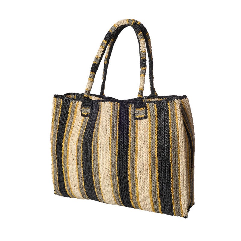 Raffia Bag Weekender 'Lemon Spritz'