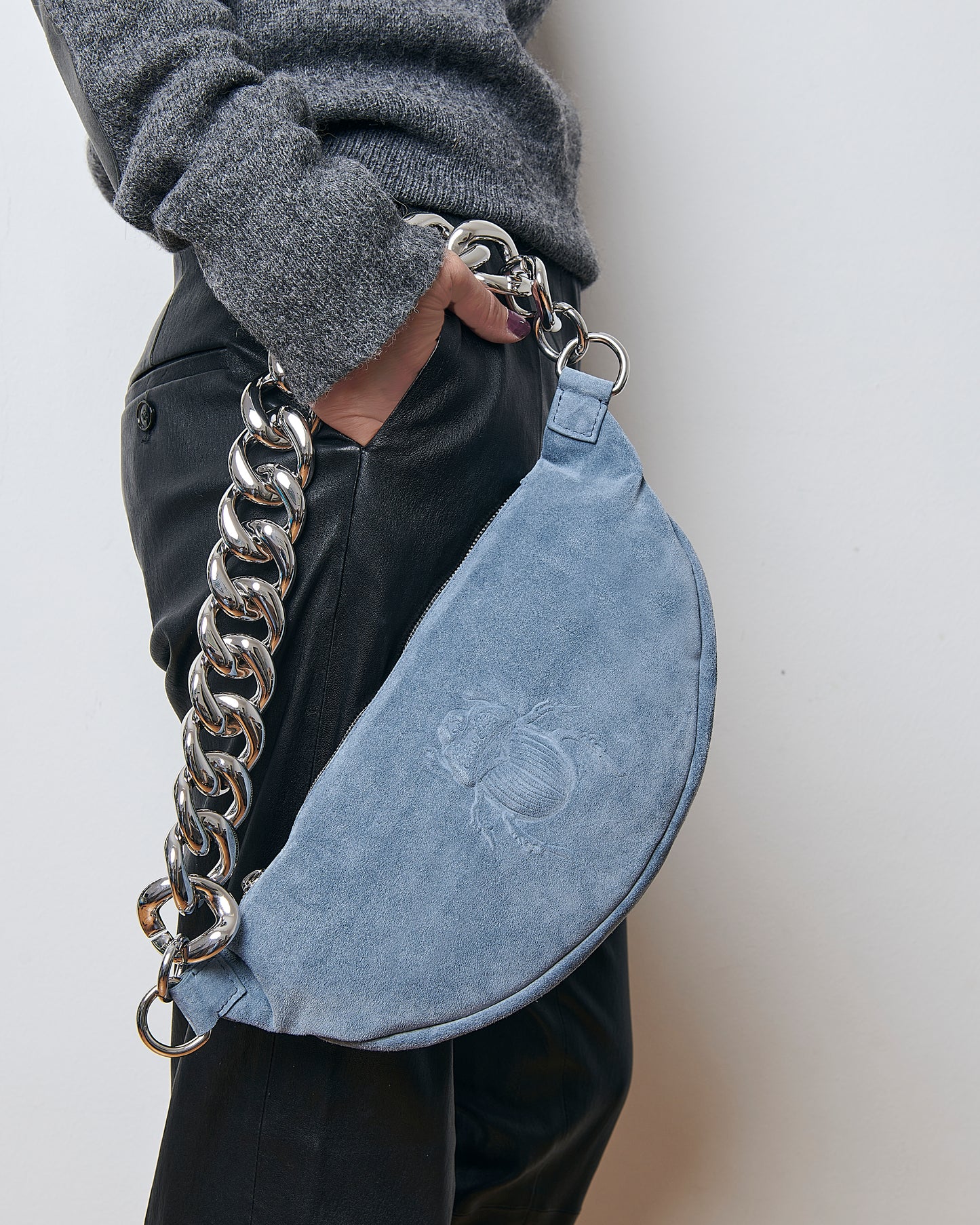 Belt Bag - Scarabmotive Dusty Blue Suede