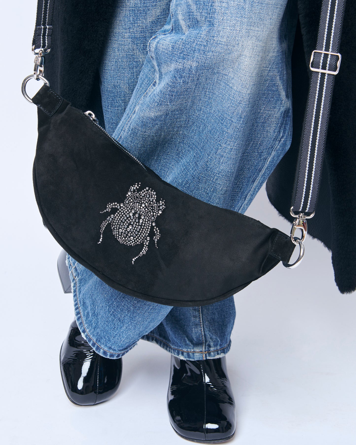 Belt Bag "The Glam" - Scarabmotive Black Suede