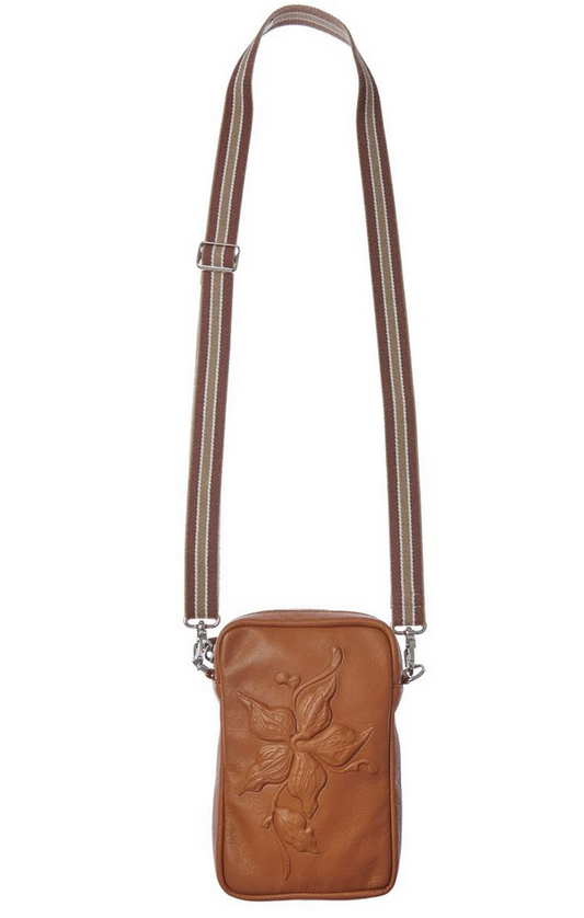 Crossbody Bag - Flower Cognac - gabriele frantzen