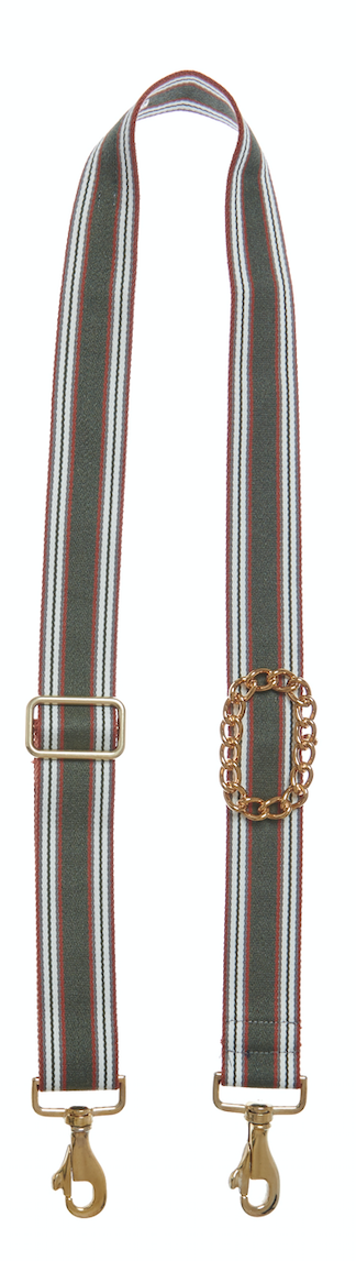Bag Strap Lines olive - Gold Classic Chain - gabriele frantzen