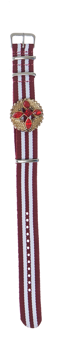 Watch Candy Bracelet - Crystals GR dark red