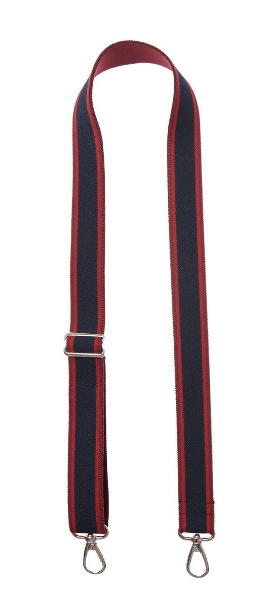 Bag Strap 35  blue red / Silver