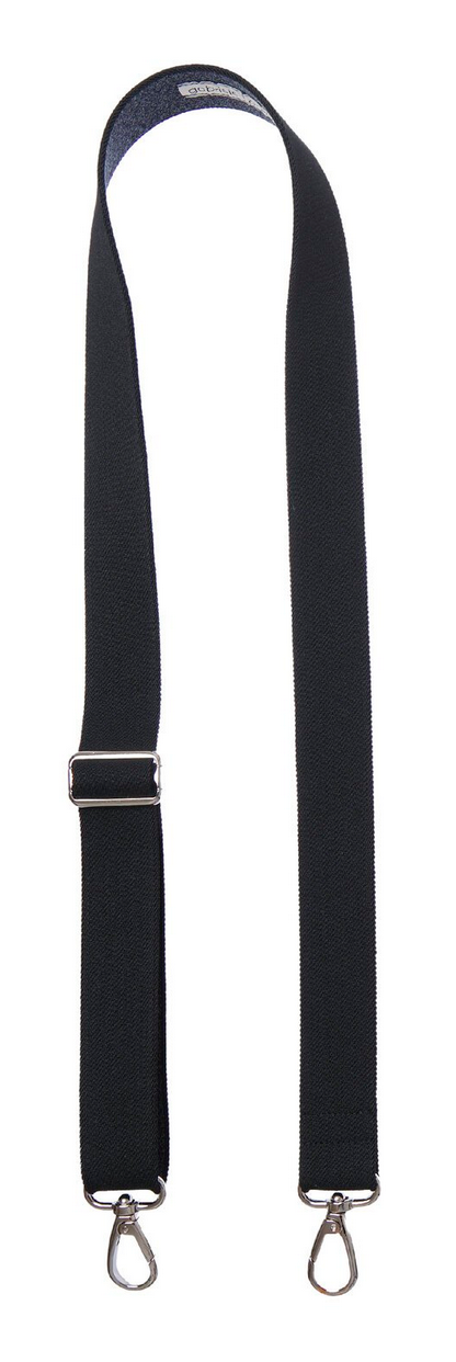 Bag Strap 35  black grey  - Silver