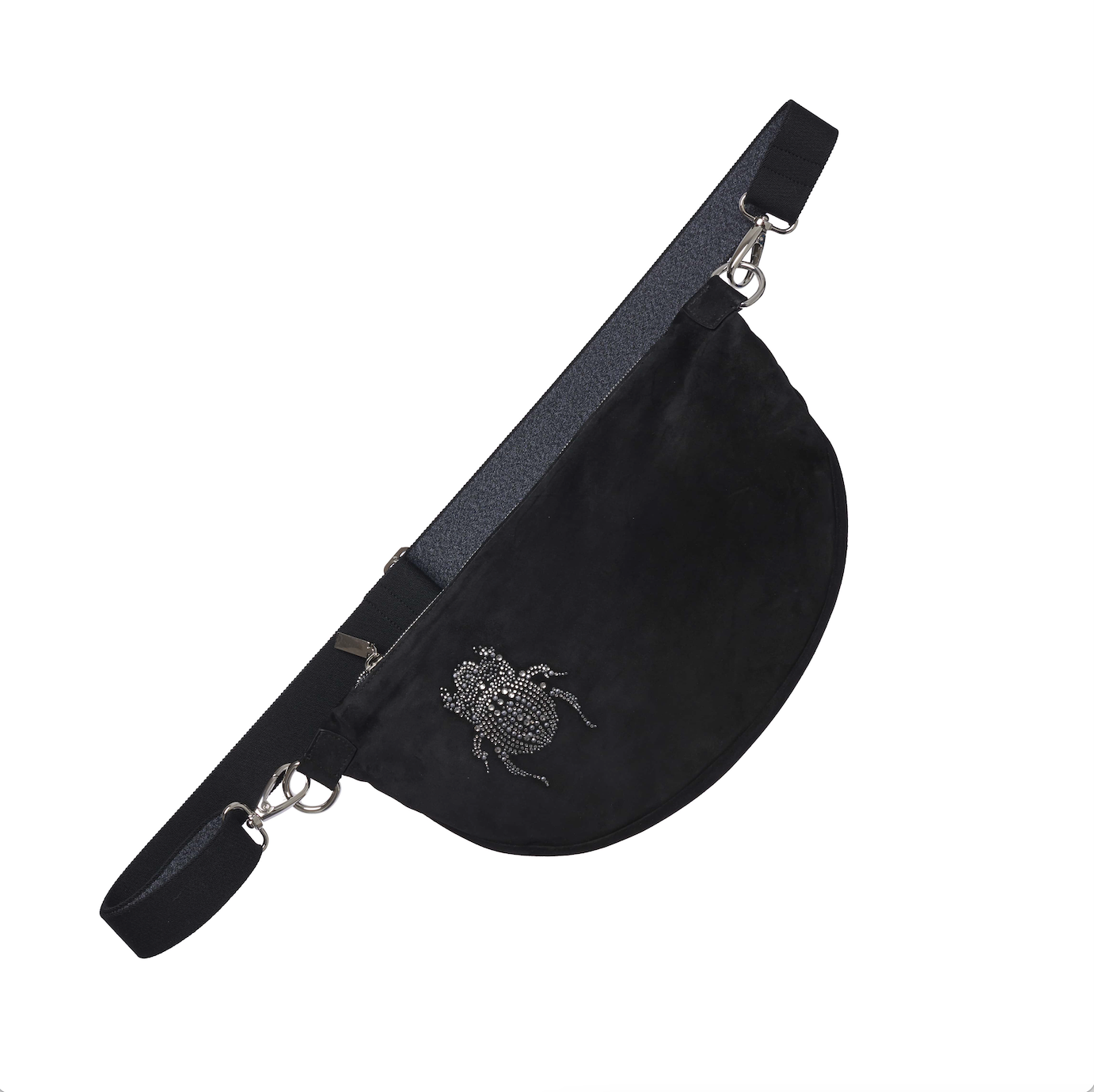 Belt Bag XL "The Glam" - Scarabmotive Black Suede