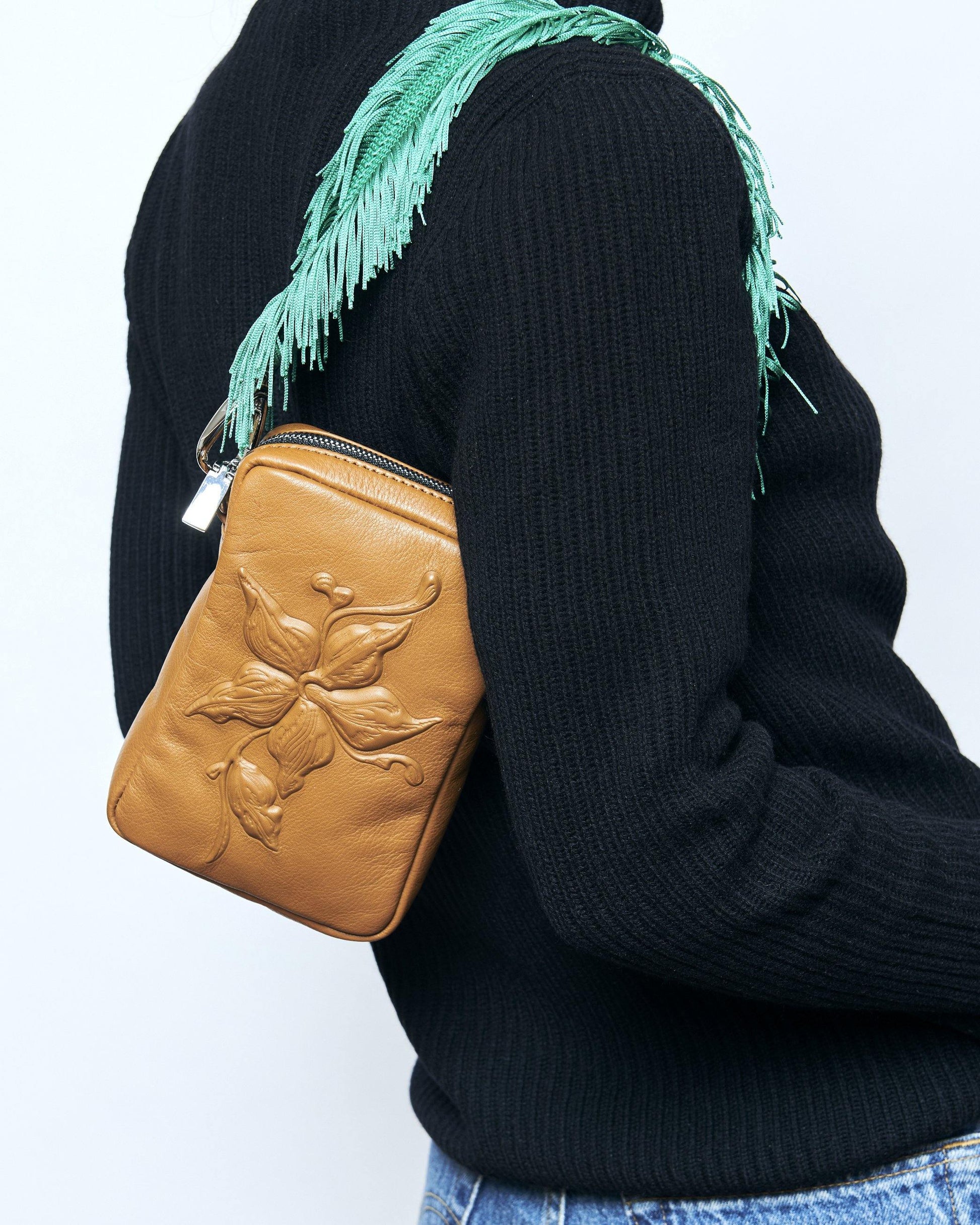 Crossbody Bag - Flower Cognac - gabriele frantzen