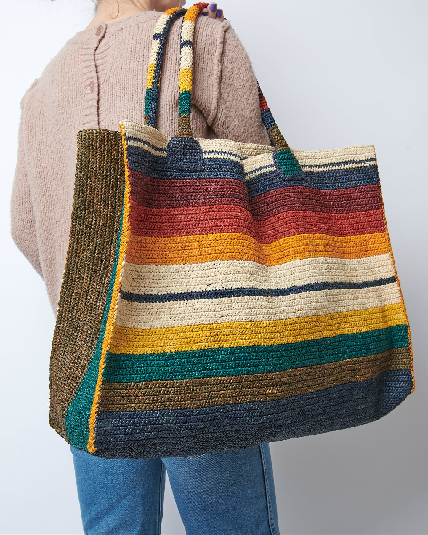 Raffia Bag Weekender Horizon