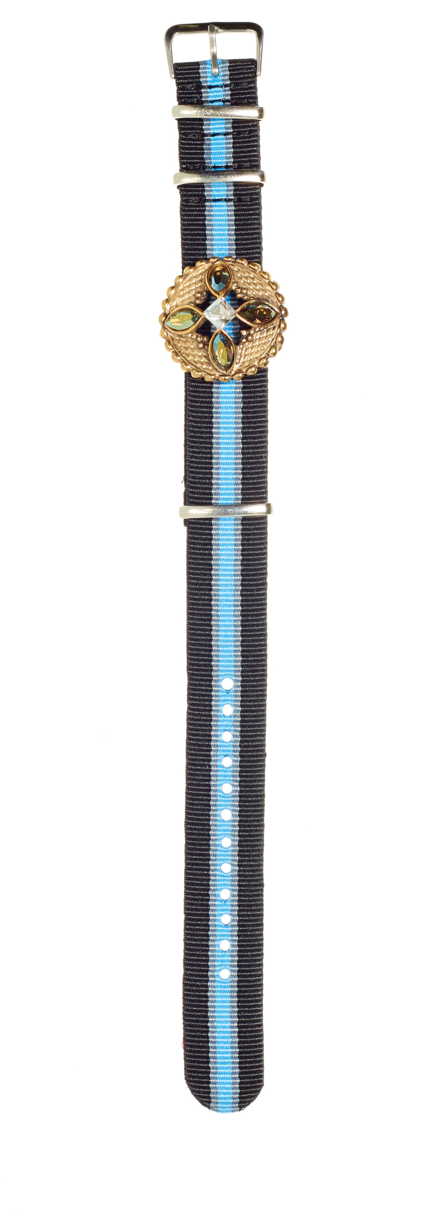 Watch Candy Bracelet- Crystals G Black Grey Blue