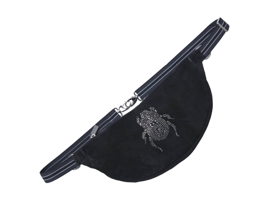 Belt Bag "The Glam" - Scarabmotive black suede