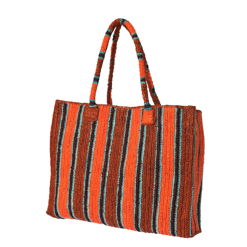 Raffia Bag Weekender Roadtrip sahara mix