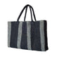 Raffia Bag Weekender black-grey