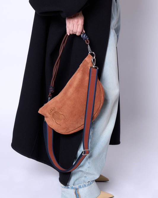 Belt Bag XL - Embroidered Scarabmotive Rusty Brown