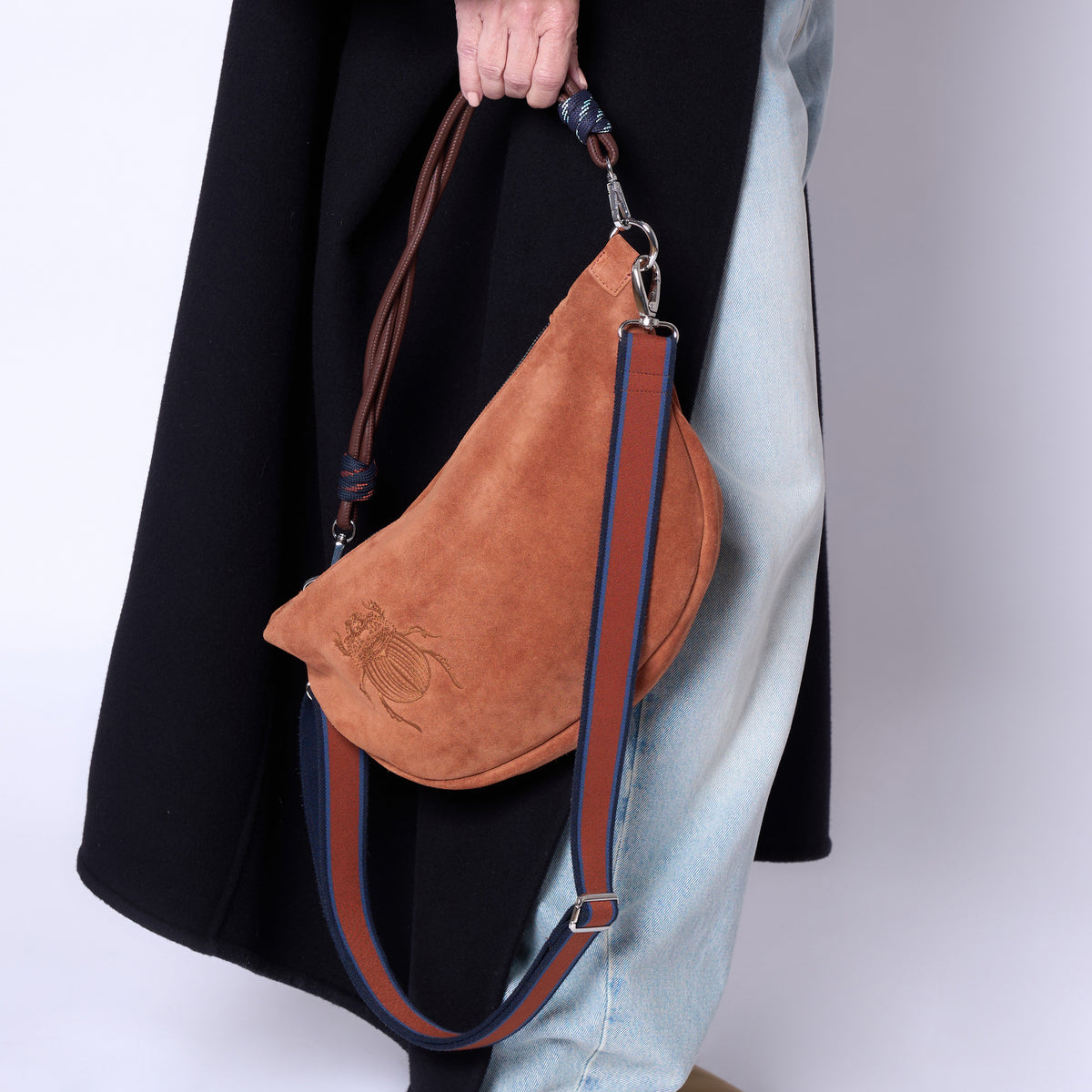 Belt Bag XL - Embroidered Scarabmotive Rusty Brown
