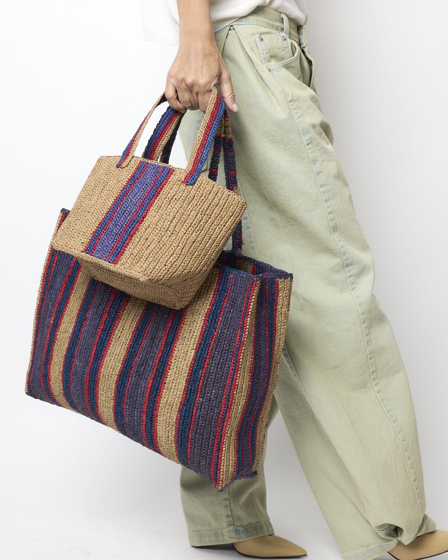 Raffia Bag 'La Piccola' - denim love