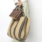 Raffia Bag 'La Piccola' - chocolate mousse
