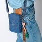 Crossbody Bag - Scarabmotive Suede Cappuccino