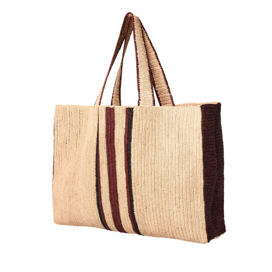 Raffia Bag Weekender 'Le Café'