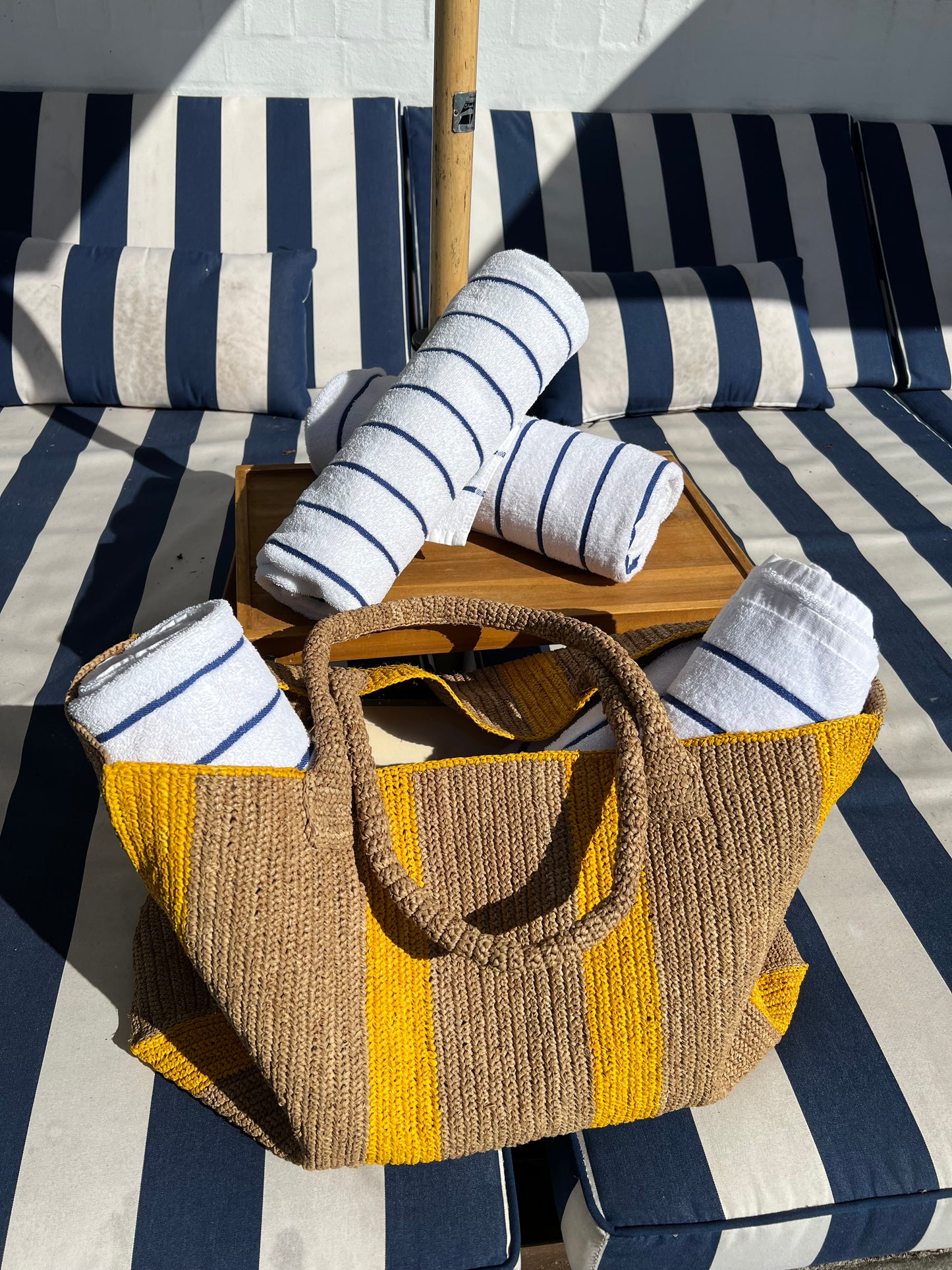 Raffia Bag Weekender sand-sunshine
