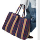 Raffia Bag Weekender 'Denim Days'