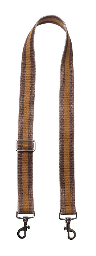 Bag Strap Vintage Look brown-sand - Gold / Silver