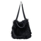 Antartica Shopper Curly black with braided strap black & crossbody strap