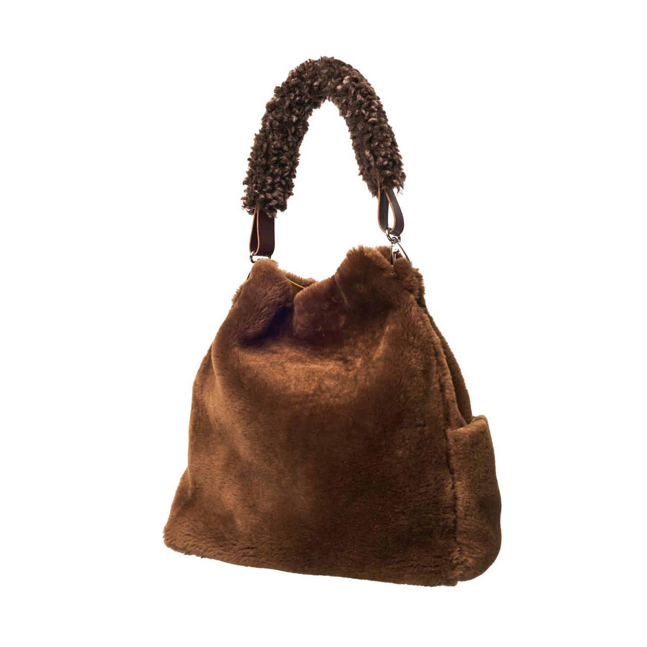 Hug Me XL Shopper - nugget with Curly Strap mocha