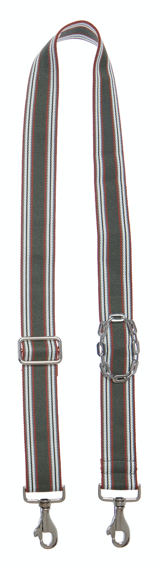 Bag Strap Lines olive - Silver Oval Chain - gabriele frantzen