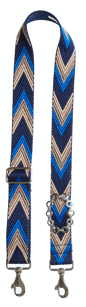 Bag Strap Racer blue - Silver Round Chain - gabriele frantzen