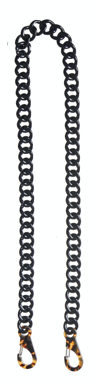 Acryl Chain Bag Strap - black shiny - gabriele frantzen