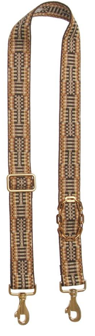 Bag Strap Ethno Mix Brown - Gold Oval Chain - gabriele frantzen