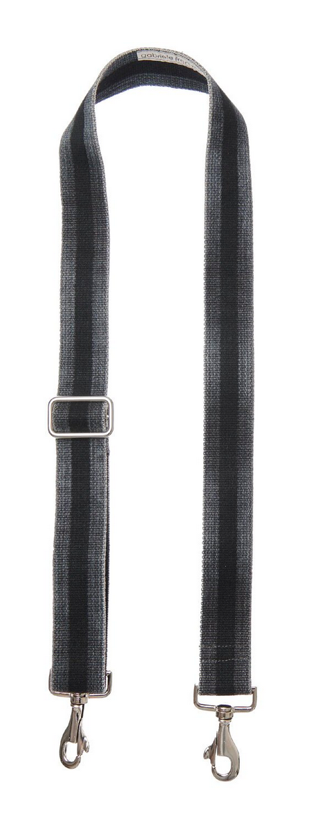 Bag Strap Vintage Look grey-black - Gold/ Silver