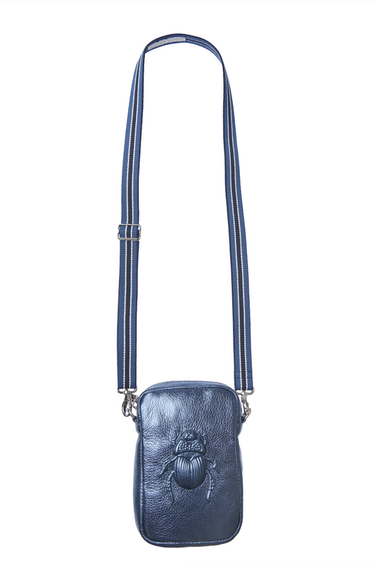 Crossbody Bag - Scarabmotive Metallic Blue