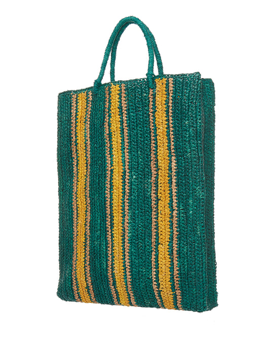 Raffia Bag Shopper emerald-sunshine-sand