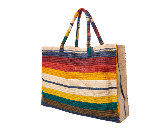 Raffia Bag Weekender Horizon