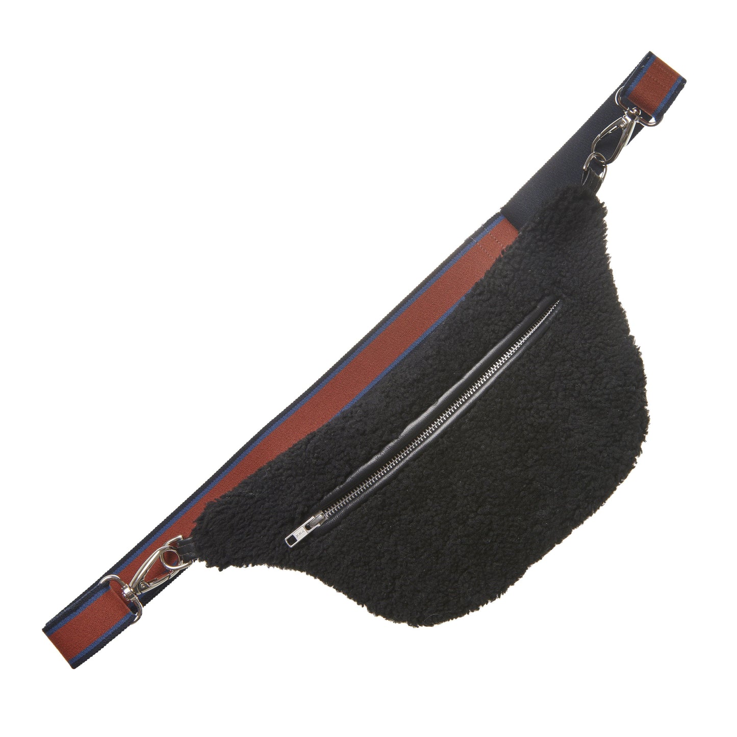 Cosy Belt Bag - Black & Cognac Strap - gabriele frantzen