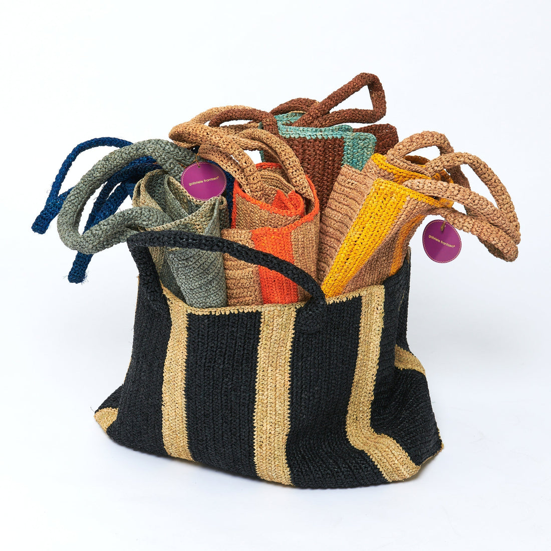 Trapeze Pm Shopping Bag In Raffia main image 1