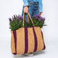 Raffia Bag Weekender sand-violett